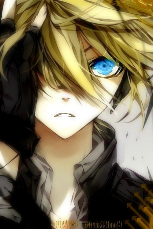 Anime Boy Yellow Hair Blue Eyes