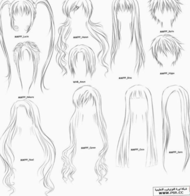 Anime Hair Drawing Outline