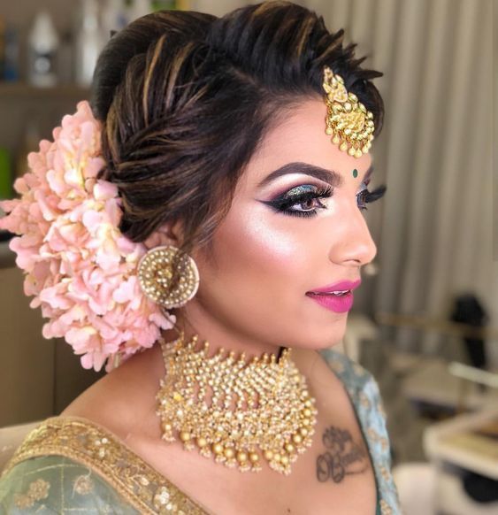 Crimping Hairstyle Indian Wedding